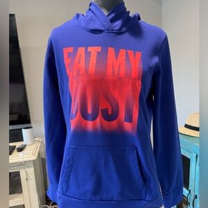 The North Face Women’s M Blue Orange Eat My Dust Pocket Hooded Sweatshirt